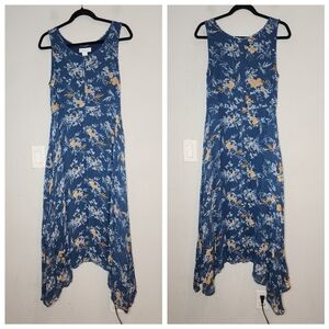 Sundance Floral Blue Sleeveless Maxi Dress